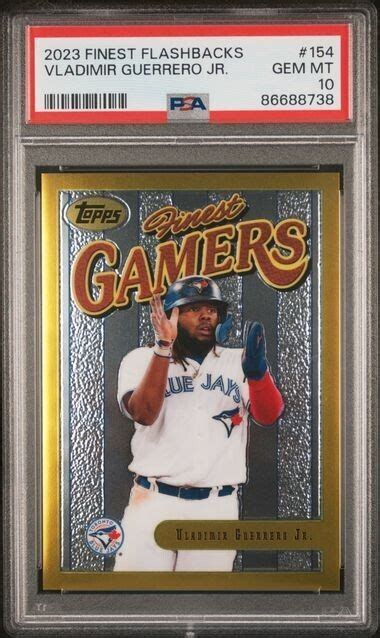 Topps Finest Flashbacks Vladimir Guerrero Jr Gamers Gold Border