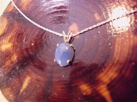 Blue Chalcedony Pendant Necklace All Solid Sterling Etsy