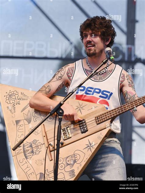 Alexander Anisimov (Kikir) from Russian folk band The Hatters performs ...