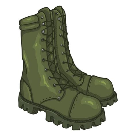 Cartoon Army Boots Stock Vector Nikiteev