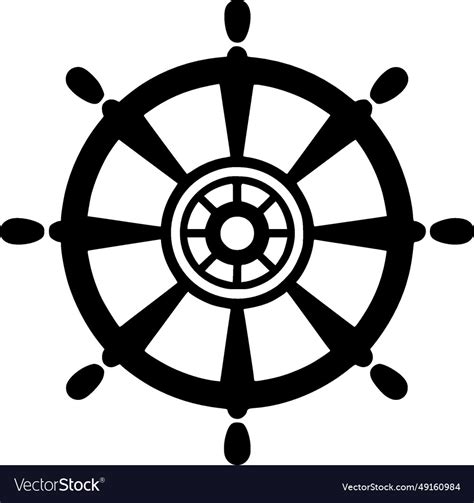 Ship wheel - high quality logo ideal Royalty Free Vector