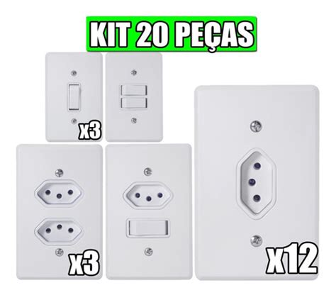 Tomadas E Interruptores P Kit Casa Modular Linha Plus