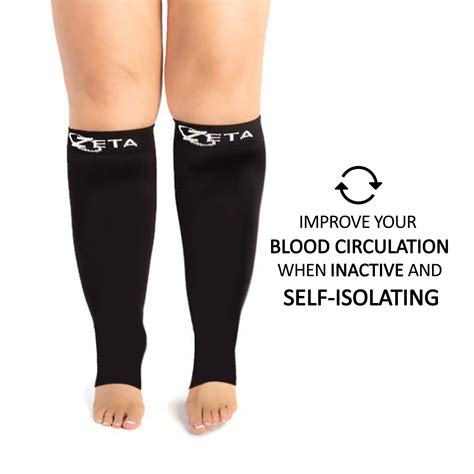 Zeta Socks Open Toe XXXL 26 Inch Wide Calf Plus Size Compression 20 30