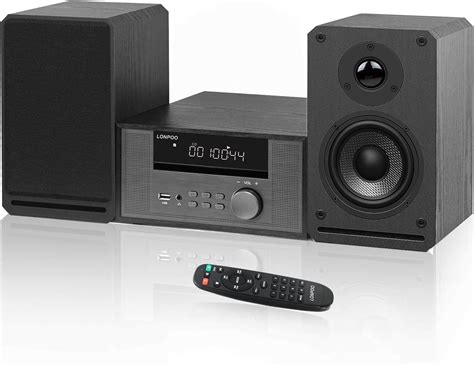 Stereo Micro Hifi System Mit Cd Player Bluetooth Fm Radio Usb Aux In Sliver