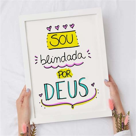 Quadro Frases Sou Blindada Por Deus Elo7 Produtos Especiais