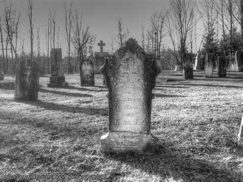 Black and White Cemetery Print Cemetery Photography