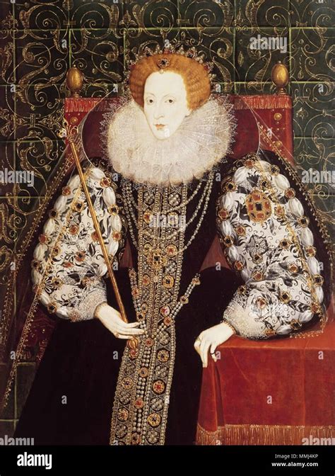 English Portrait Of Elizabeth I Of England Circa 1585 1590