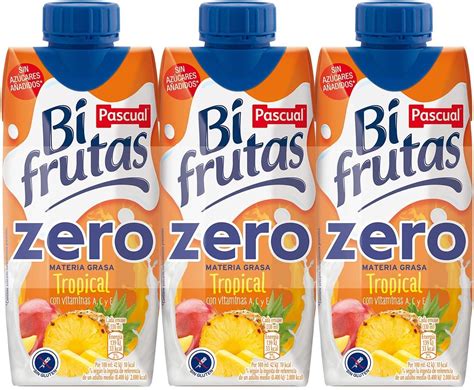 Bifrutas Zero Tropical Bebida Refrescante Con Leche Y Zumo De Frutas