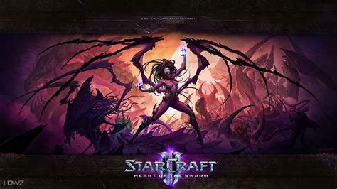 Starcraft 2 Heart Of The Swarm Swarm Kerrigan Widescreen Hd