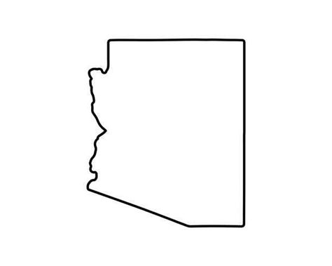 Blank Map Of Arizona Printable Arizona Blank Map