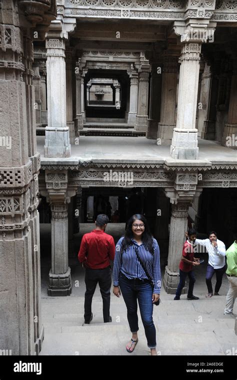 Ahmedabad Gujarat India Asia Adalaj Stepwell Beautiful Architecture