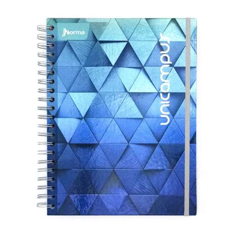 Cuaderno Argollado Profesional Cuadro Grande Unicampus Norma Azul