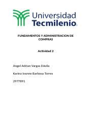 Compras Act 2 Docx FUNDAMENTOS Y ADMINISTRACION DE COMPRAS