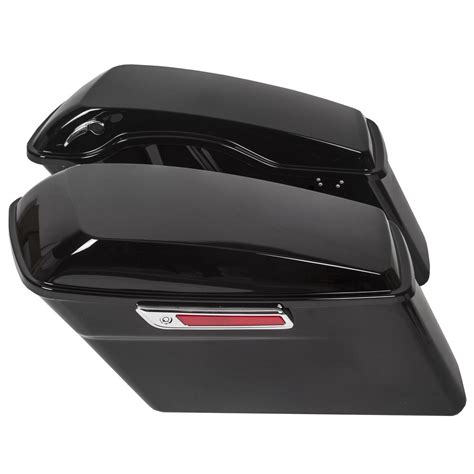 Vivid Black Hard Saddle Bags Saddlebags For Harley Davidson