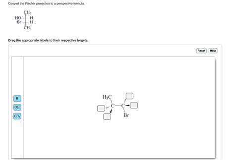 Solved Convert The Fischer Projection To A Perspective Chegg