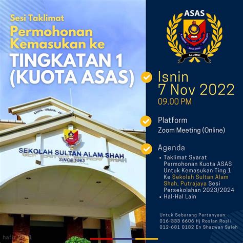 Permohonan Kemasukan Ke Tingkatan 1 20232024 Sas Putrajaya Kuota Asas