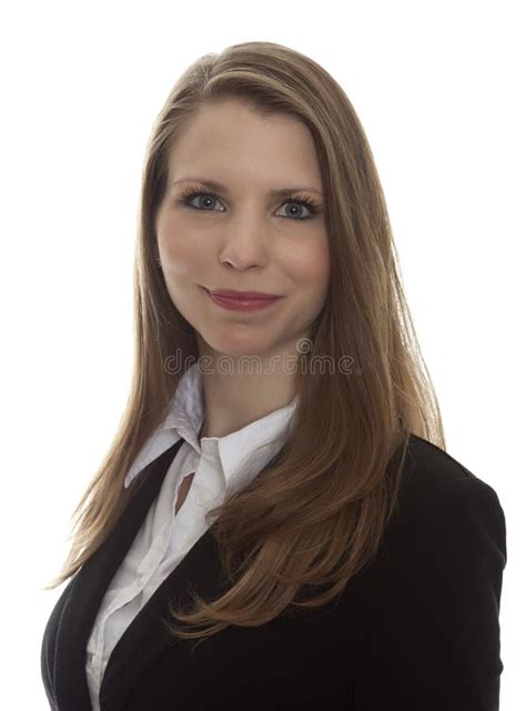 Portrait Of Smiling Business Woman Isolated In The White Background