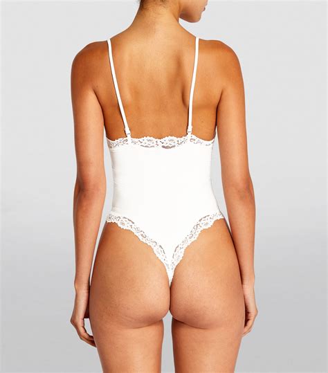 Skims Fits Everybody Lace Trim Bodysuit Harrods Ca