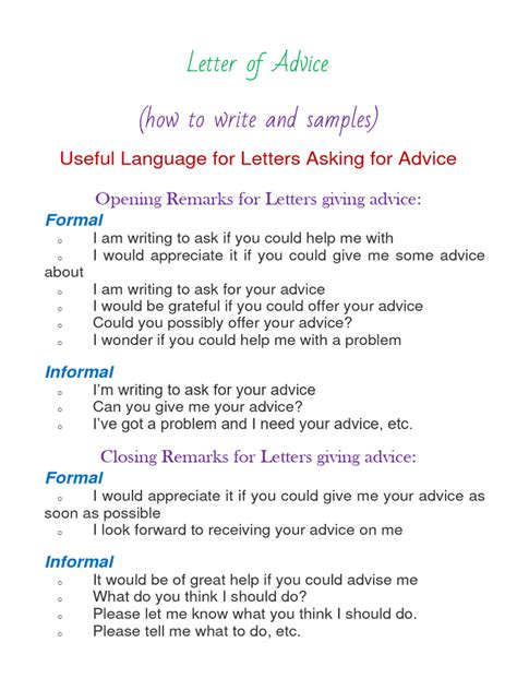 Letter of Advice | PDF | Healthy Diet