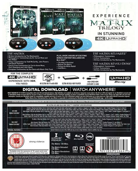 The Matrix Trilogy 4K UHD Blu-Ray Box Set Reviews