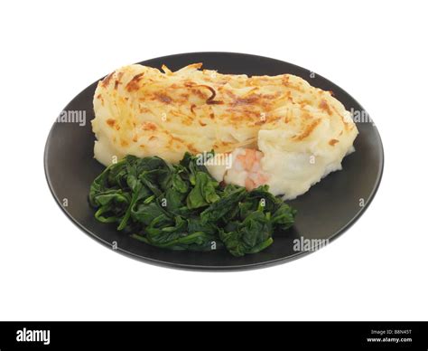 Fish Pie with SPinach Stock Photo - Alamy