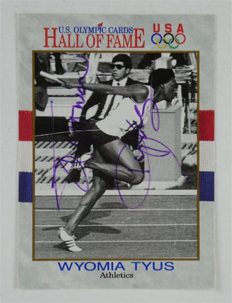 Wyomia Tyus Signed Us Olympic Cards Hall Of Fame Card