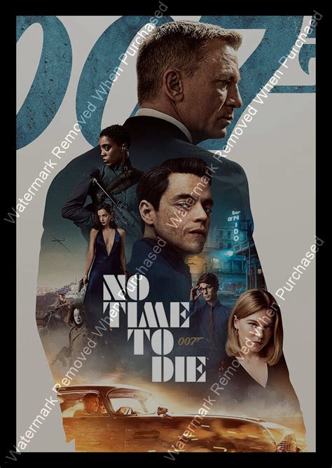 James Bond No Time to Die (2021) Movie Poster A4 A3 Downloadable - EraPrint