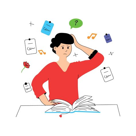student thinking hard  struggling  schoolwork