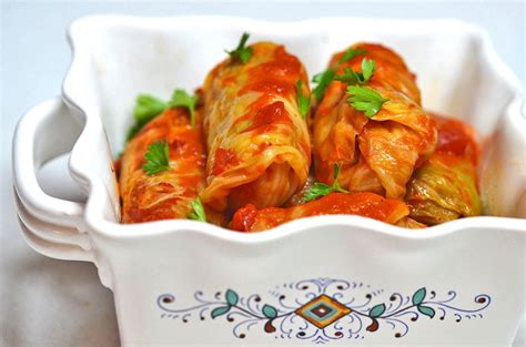 Cabbage Rolls With Tomato Sauce Eleni Saltas