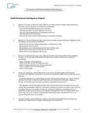 BSBLDR511 Assessment Task 3 Staff Emotional Intelligence Report Docx