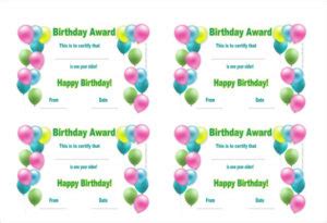 Free-Printable-Birthday-Certificates-For-Kids | Certificate Templates