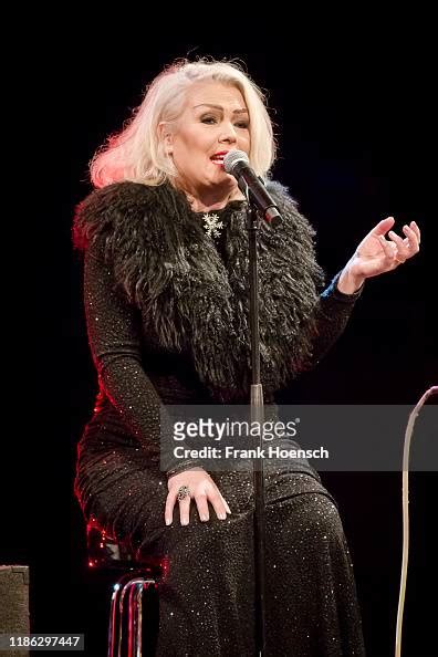 British Singer Kim Wilde Performs Live On Stage During A Concert At