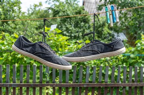 Pair Of Old Sneakers Stock Image Image Of Clothing 121424759