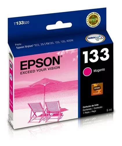 Cartucho De Tinta Epson 133 T133 Negro T133120 Original Meses Sin