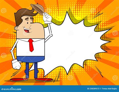 Businessman Tipping His Hat Professional Finance Employee Stock