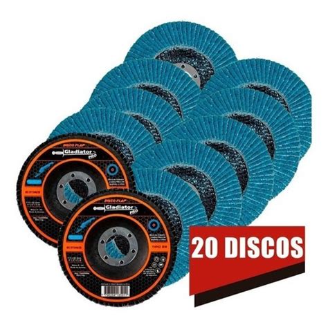 Pack 20 Uds Discos Flap Acero Inoxidable Gladiator G120 Cuotas Sin