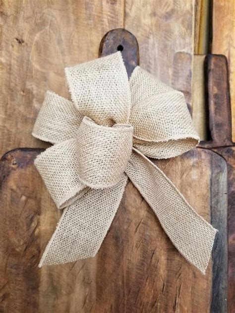 Burlap Bow Country Burlap Bow Bow For Wreath Bow For Any Occasion