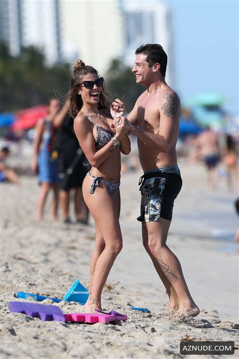 Chiara Nasti Sexy Bikini With Her Boyfriend Marco Ferrero In Miami