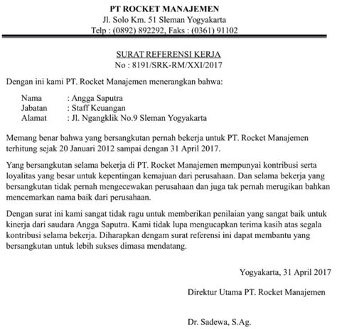 Contoh Surat Rekomendasi Nu Contoh Surat Rekomendasi Kerja Untuk