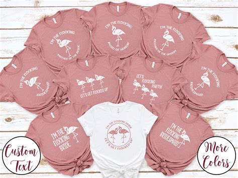 Flamingo Bachelorette Party Shirts Brides Flock Shirt Etsy