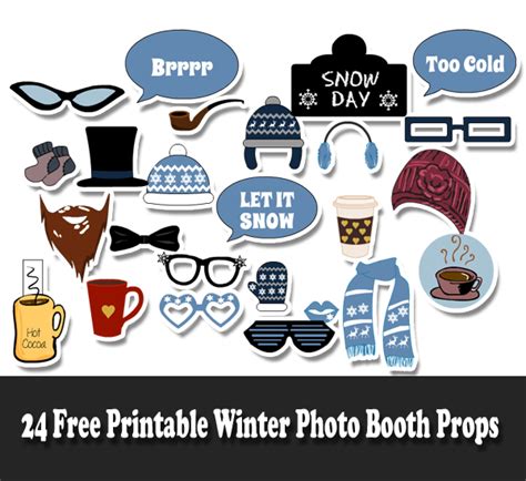 Free Printable Winter Photo Booth Props