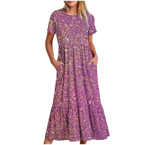 Vrhaik Spring Floral Dresses For Women Blue Sequin Dress Pink Sexy