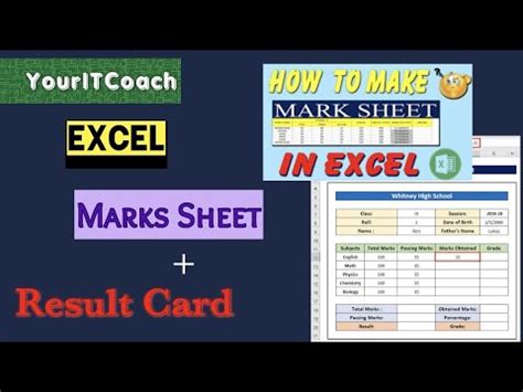 How To Create Marksheet In MS Excel Step By Step Formula Of IF Sum