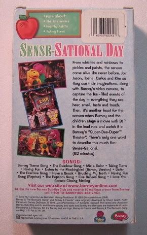 Barney's Sense-Sational Day VHS VIDEO | eBay