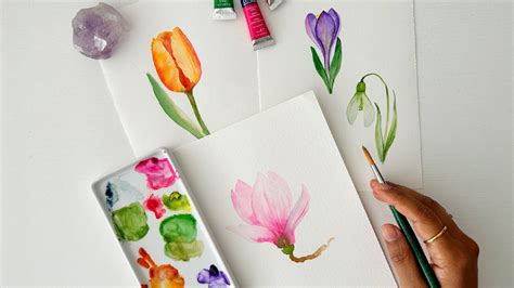 Watercolor Florals For Beginners Paint Easy Spring Flowers Kanchan