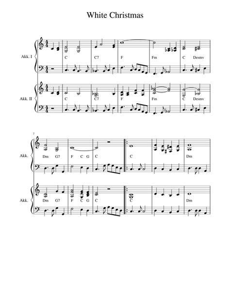 White Christmas Sheet Music For Accordion Download Free In Pdf Or Midi