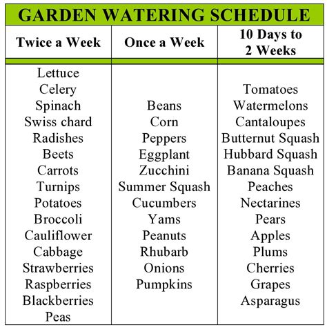 my family prepared: Garden Watering Schedule