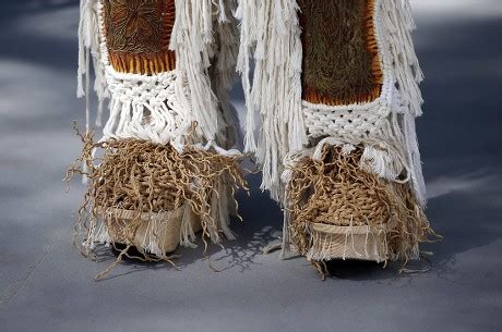 model presents creation  anton vartiainen editorial stock photo