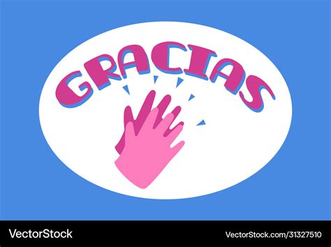 Gracias With Clapping Hands Royalty Free Vector Image
