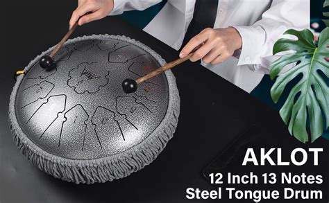 Tongue Drum Aklot Steel Tongue Drum Inch Notes Alloy Steel Tongue